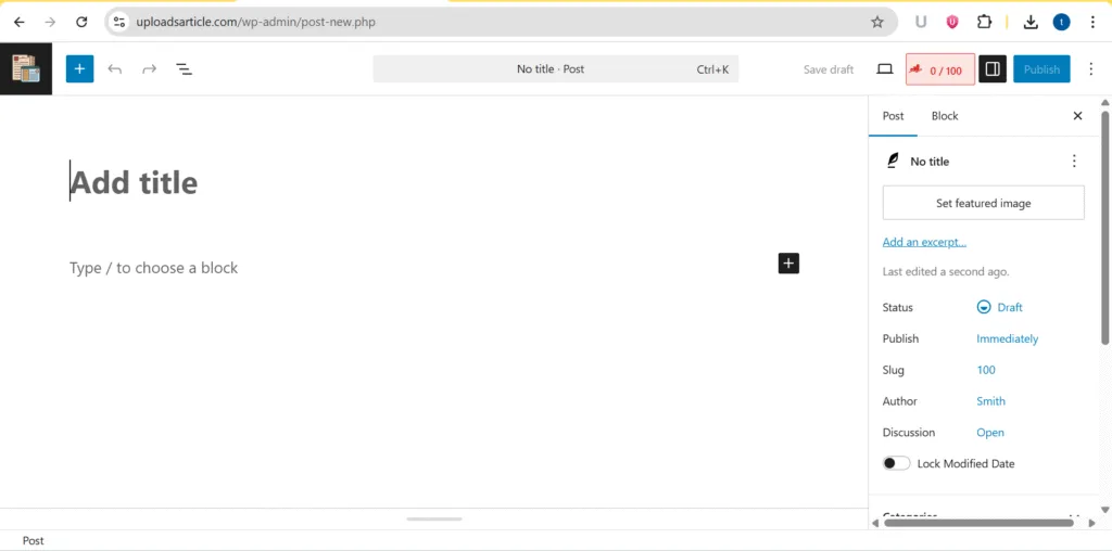 uploadarticle dashboard
